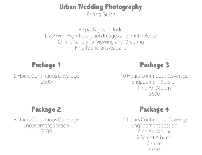 wedding photography packages pricing guide
