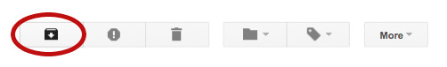 gmail archive button