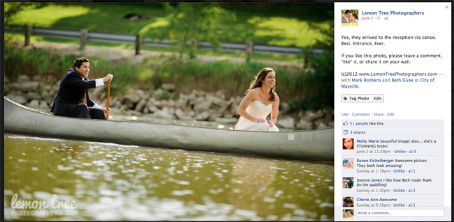 Madison Wedding Photographers Facebook Post