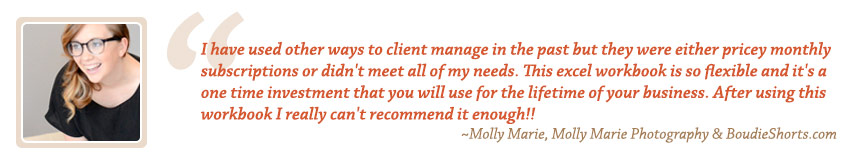 Photography Accounting Testimonial by Molly Marie