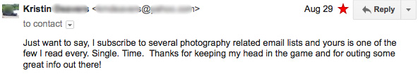 photography marketing tips email testimonial