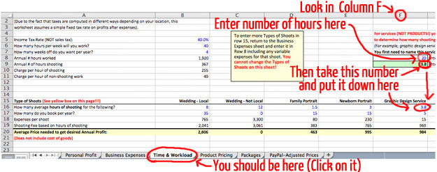 Pricing Guide Workbook Screenshot