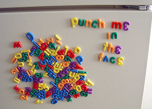 "Punch Me In the Face" Fridge Magnets