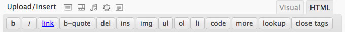 wordpress wysiwyg bar