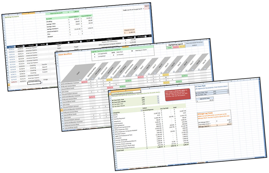 Phtoography ACcounting Screen Shots