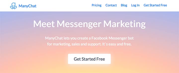 ManyChat is the best messenger bot service out there